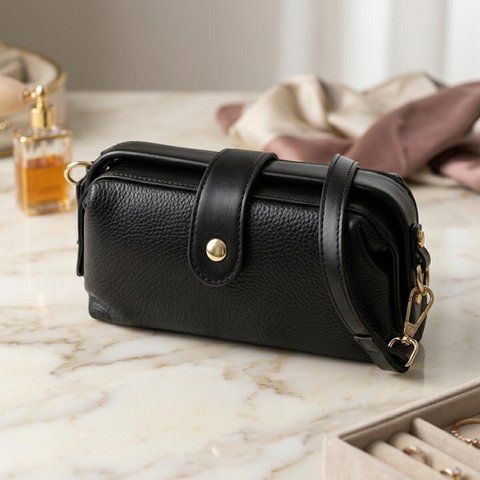 Женский кожаный клатч Vintage SO-22427 черный SO-22427 фото