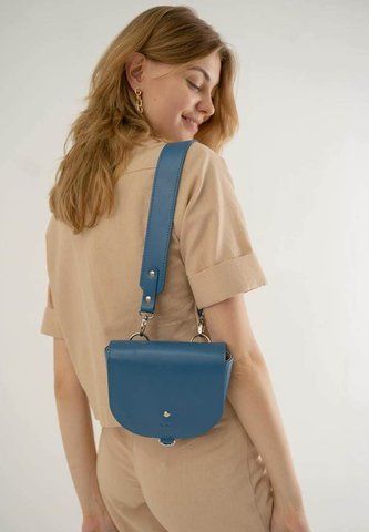 Кожаная женская сумка кросс-боди синяя The Wings TW-Rubby-small-blue TW-Rubby-small-blue фото