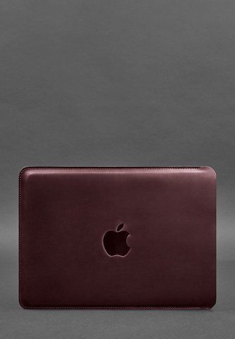 Бордовий шкіряний чохол для MacBook 14 BlankNote BN-GC-19-vin-kr фото