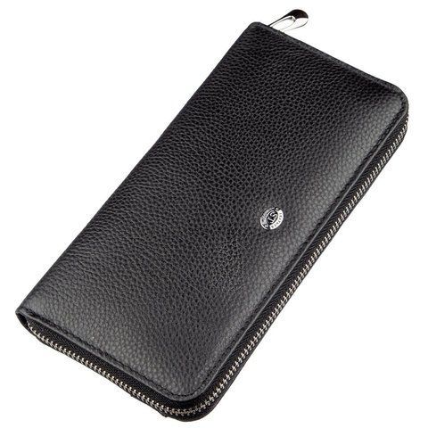 Кожаный кошелек-клатч черного цвета ST Leather SO-18863 SO-18863 фото