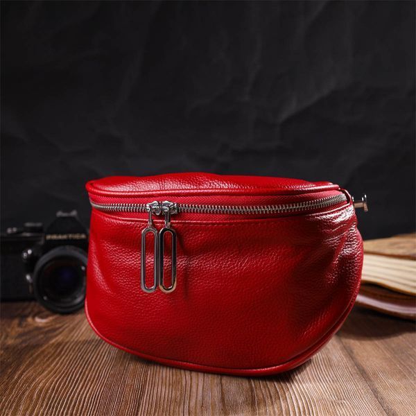 Женская кожаная сумка-кросс-боди Vintage SO-22081 красная SO-22081 фото