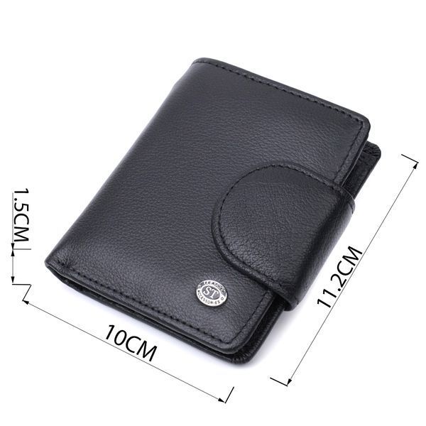 Черное портмоне из натуральной кожи ST Leather SO-22725 SO-22725 фото