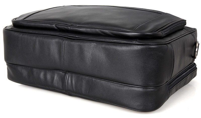 Чоловічий шкіряний портфель Vintage SO-14398 чорний SO-14398 фото