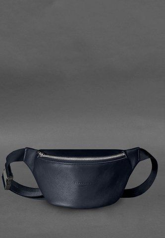Синя шкіряна сумка-бананка BlankNote BN-BAG-59-navy-blue BN-BAG-59-navy-blue фото