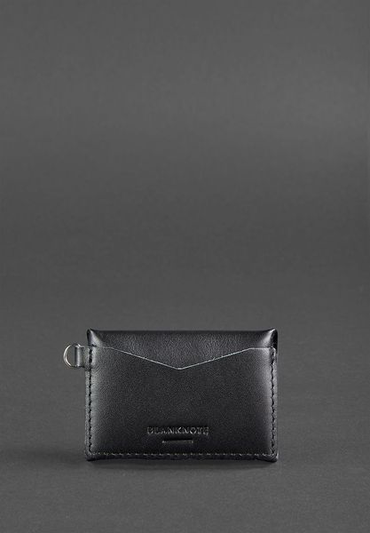 Мужская графитовая кожаная монетница BlankNote 1.0 с клапаном BN-CW-1-g фото