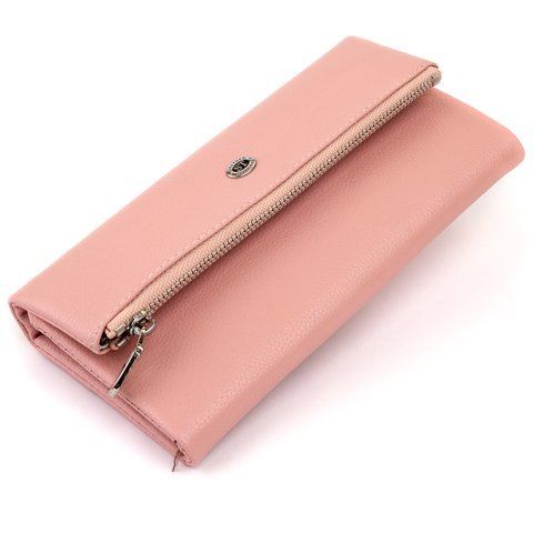 Шкіряний гаманець-клатч рожевий кольору ST Leather SO-19271 SO-19271 фото