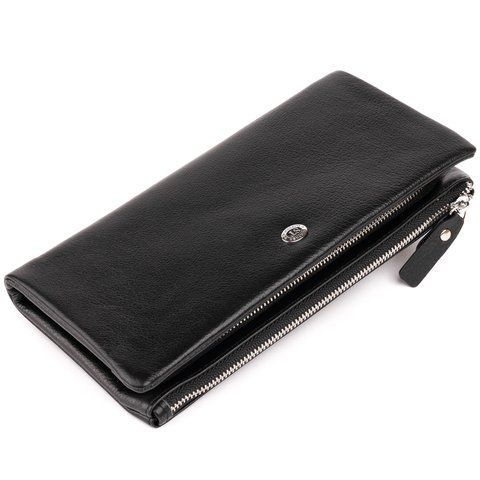 Шкіряний гаманець-клатч чорного кольору ST Leather SO-19310 SO-19310 фото