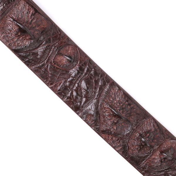 Чоловічий коричневий ремінь з натуральної шкіри CROCODILE LEATHER SO-18178 SO-18178 фото