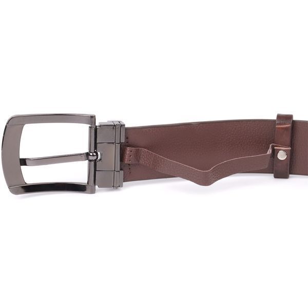 Чоловічий коричневий ремінь з натуральної шкіри CROCODILE LEATHER SO-18178 SO-18178 фото