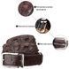 Чоловічий коричневий ремінь з натуральної шкіри CROCODILE LEATHER SO-18178 SO-18178 фото 5