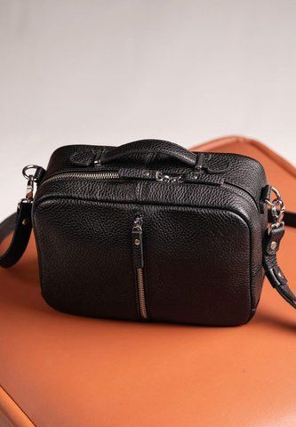 Черная женская кожаная сумка кросс-боди The Wings TW-Avenue-black-flo TW-Avenue-black-flo фото