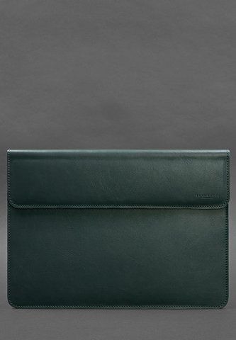 Зеленый кожаный чехол-конверт для MacBook Pro 16 BlankNote BN-GC-12-1-malachite фото