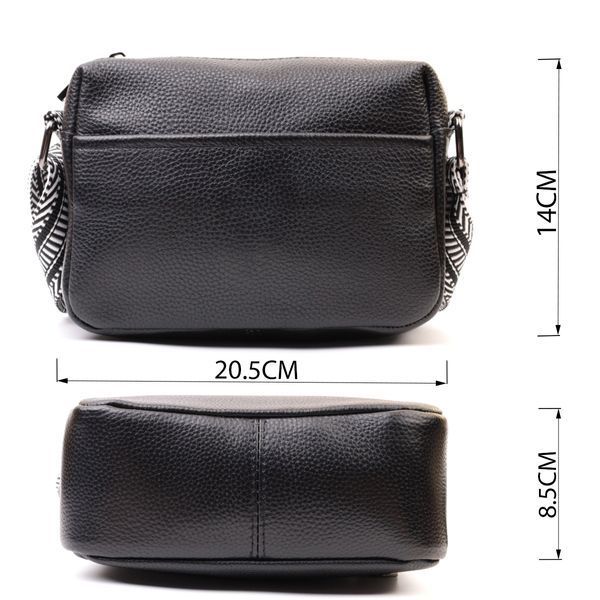 Женская кожаная сумка-кросс-боди Vintage SO-22606 черная SO-22606 фото