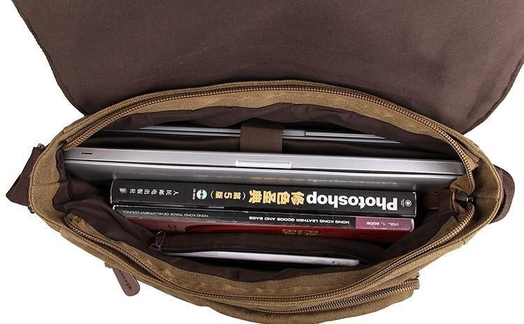 Мужской текстильный портфель Vintage SO-14588 коричневый SO-14588 фото