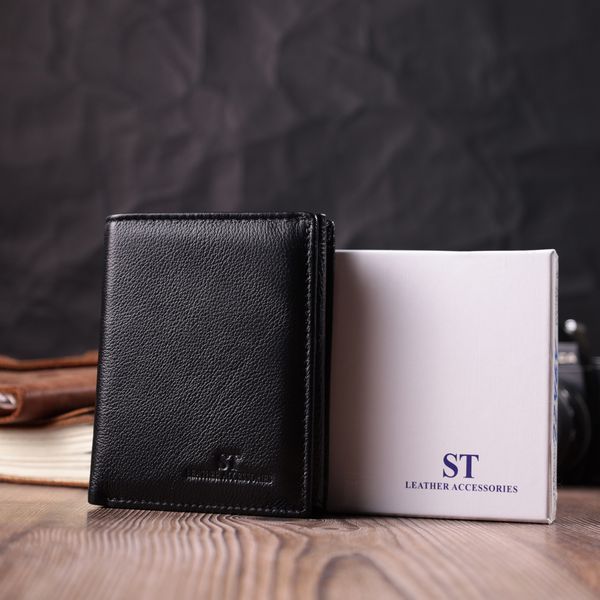 Чорне портмоне з натуральної шкіри ST Leather SO-22464 SO-22464 фото