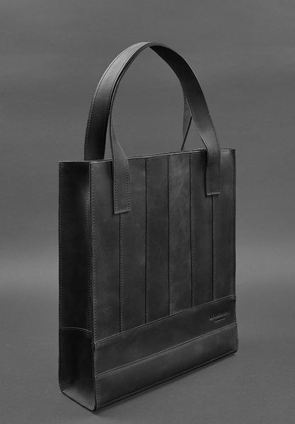 Черная кожаная сумка-шопер BlankNote BN-BAG-10-g-kr BN-BAG-10-g-kr фото