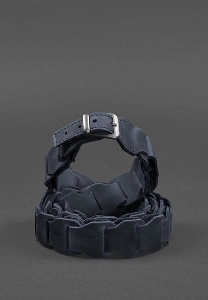 Женский синий бохо-ремень из натуральной кожи BlankNote BN-BELT-1-nn BN-BELT-1-nn фото