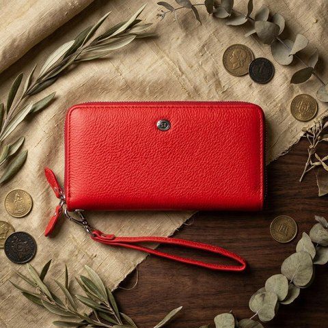 Гаманець-клатч з натуральної шкіри червоного кольору ST Leather SO-18931 SO-18931 фото