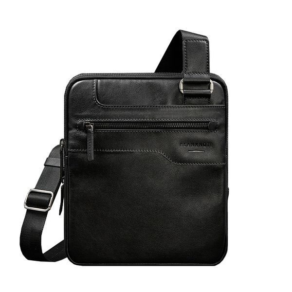 Мужская черная кожаная сумка-мессенджер с тремя молниями BlankNote BN-BAG-44-g BN-BAG-44-g фото