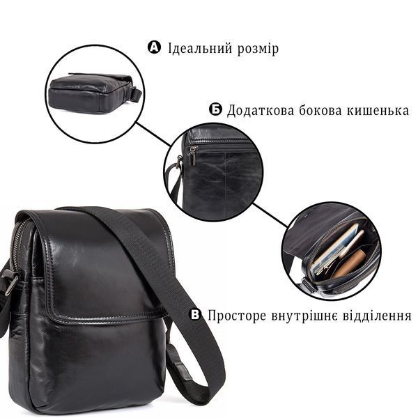 Мужская кожаная сумка-планшет Vintage SO-14470 черная SO-14470 фото