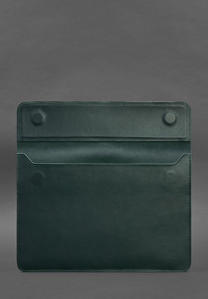 Зеленый кожаный чехол-конверт для MacBook 14 BlankNote BN-GC-22-malachite фото