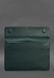 Зеленый кожаный чехол-конверт для MacBook 14 BlankNote BN-GC-22-malachite фото 3
