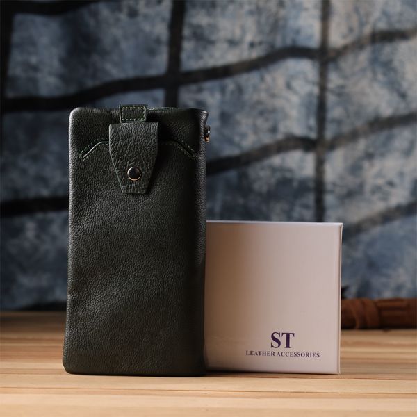 Шкіряний гаманець-клатч зеленого кольору ST Leather SO-23103 SO-23103 фото