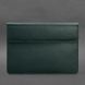 Зеленый кожаный чехол-конверт для MacBook 14 BlankNote BN-GC-22-malachite фото 4