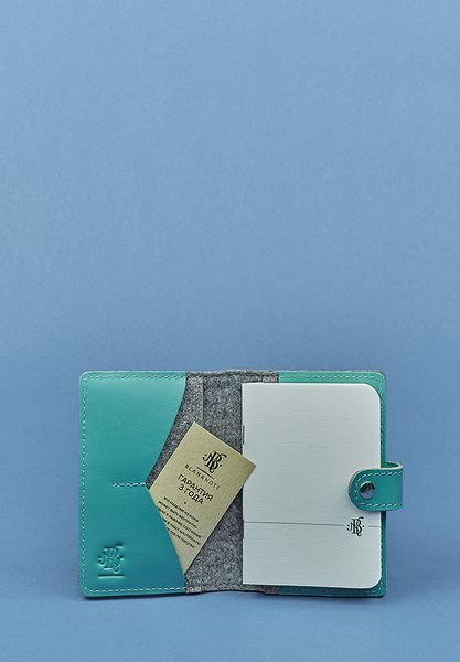 Женская фетровая обложка для паспорта BlankNote BN-OP-3-felt-tiffany фото