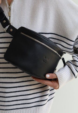 Черная кожаная поясная сумка The Wings TW-BeltBag-black TW-BeltBag-black фото