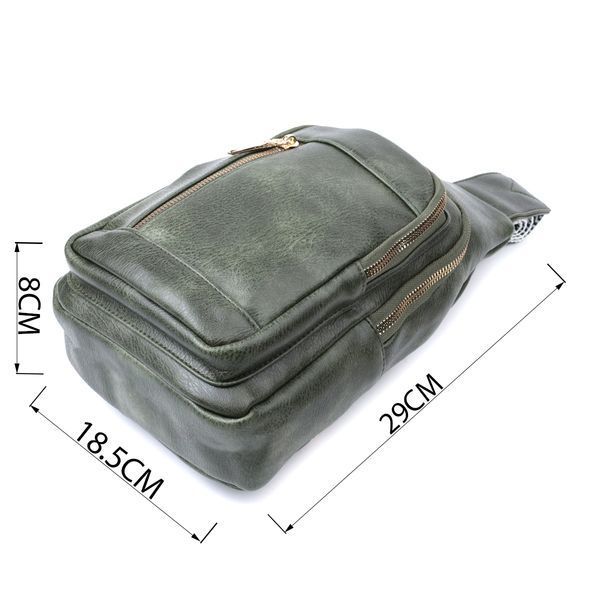 Женская сумка-слинг из экокожи Vintage SO-22745 зеленая SO-22745 фото
