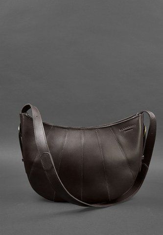 Темно-коричнева жіноча шкіряна сумка хобо BlankNote BN-BAG-12-choko BN-BAG-12-choko фото