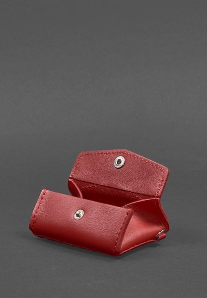 Женская красная монетница из натуральной кожи BlankNote 1.0 с клапаном BN-CW-1-red фото