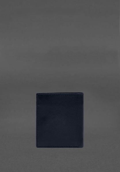 Чоловіче синє портмоне з натуральної шкіри BlankNote Brut на кнопці BN-PM-15-navy-blue фото