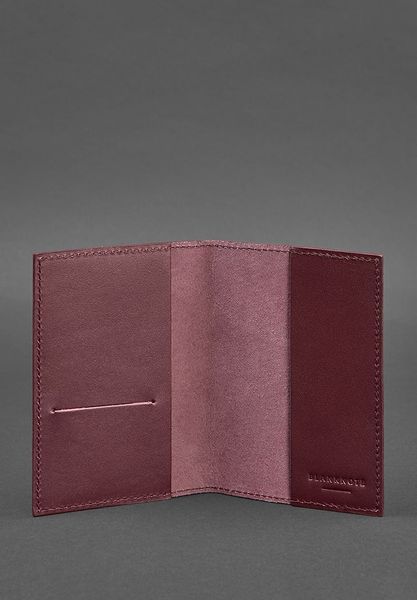 Бордовая обложка из натуральной кожи для документов BlankNote BN-OP-1-2-vin фото
