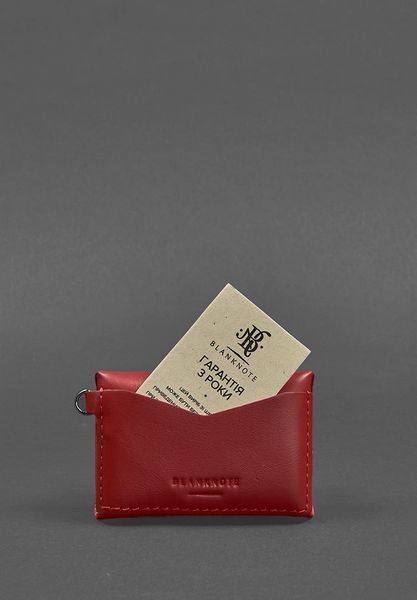 Женская красная монетница из натуральной кожи BlankNote 1.0 с клапаном BN-CW-1-red фото