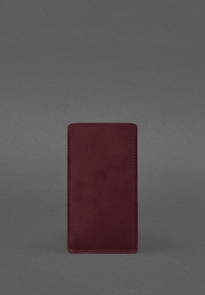 Бордовый чехол для iPhone 12 из натуральной кожи BlankNote BN-GC-2-vin-kr фото