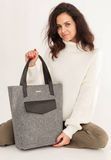 Серая сумка-шопер из фетра и кожи BlankNote BN-BAG-17-felt-g BN-BAG-17-felt-g фото
