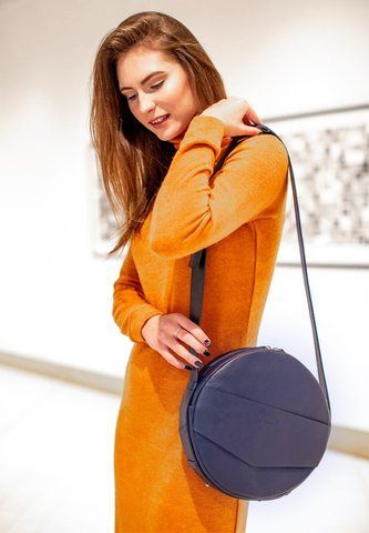 Женская темно-синяя кожаная сумка-рюкзак BlankNote BN-BAG-30-navy-blue BN-BAG-30-navy-blue фото