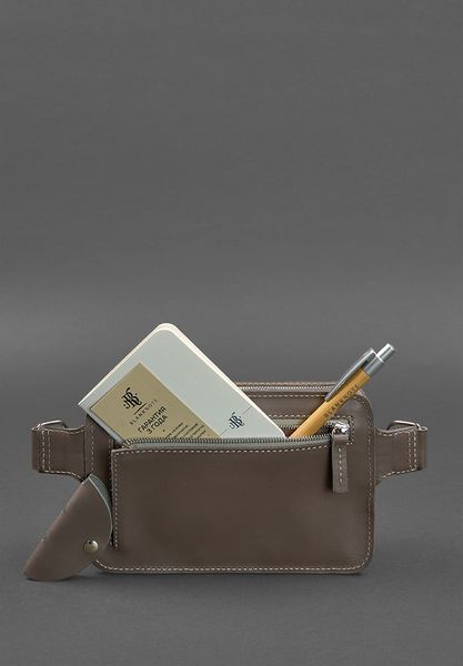 Темно-бежевая кожаная поясная сумка BlankNote BN-BAG-6-beige BN-BAG-6-beige фото