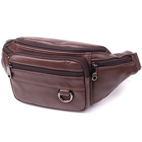 Мужская кожаная бананка Vintage SO-SALE_15107 темно-коричневая SO-sale_15107 фото