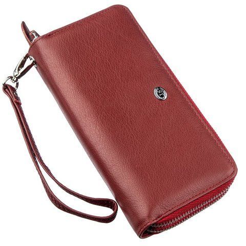 Шкіряний гаманець-клатч червоного кольору ST Leather SO-18868 SO-18868 фото