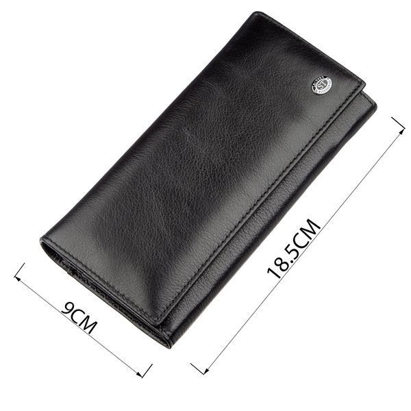 Кожаный кошелек-клатч черного цвета ST Leather SO-18870 SO-18870 фото