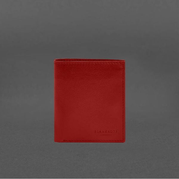 Мужское красное кожаное портмоне BlankNote Brut на кнопке BN-PM-15-red фото