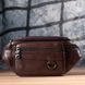 Мужская кожаная бананка Vintage SO-SALE_15107 темно-коричневая SO-sale_15107 фото 8