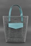 Серая сумка-шопер из фетра и кожи BlankNote BN-BAG-17-felt-tiffany BN-BAG-17-felt-tiffany фото