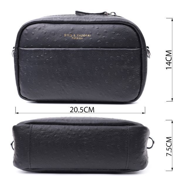 Женская кожаная сумка-кросс-боди Vintage SO-22659 черная SO-22659 фото
