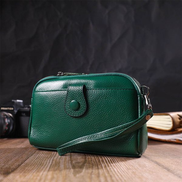 Женский кожаный клатч Vintage SO-22101 зеленый SO-22101 фото