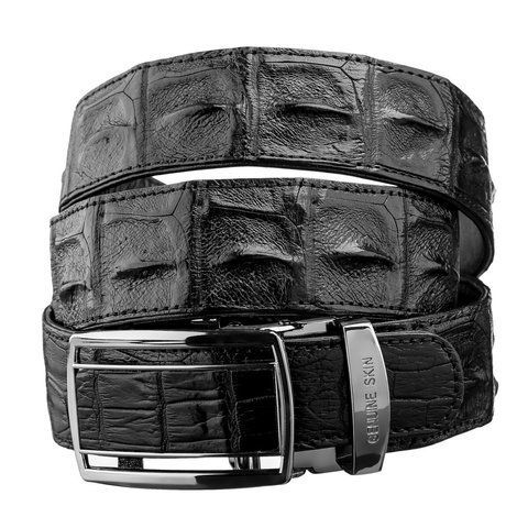 Чоловічий чорний шкіряний ремінь CROCODILE LEATHER SO-18236 SO-18236 фото