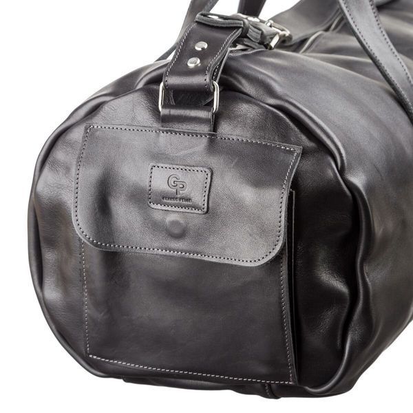 Кожаная дорожная сумка унисекс GRANDE PELLE SO-11048 черная SO-11048 фото